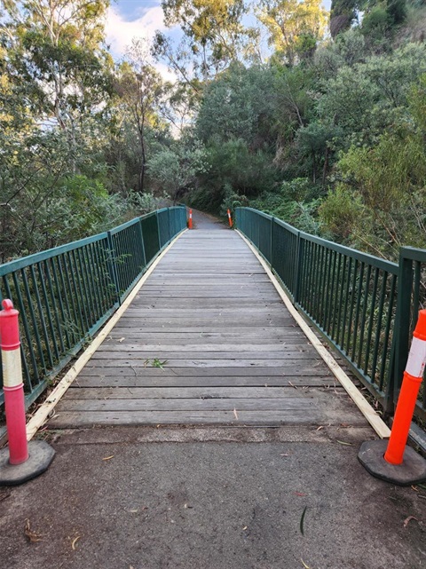 View across a bridge