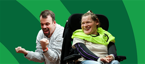 adults with a disability smiling