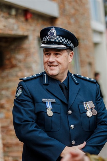 Inspector Kevin O'Connell of Victoria Police at Greensborough Station.