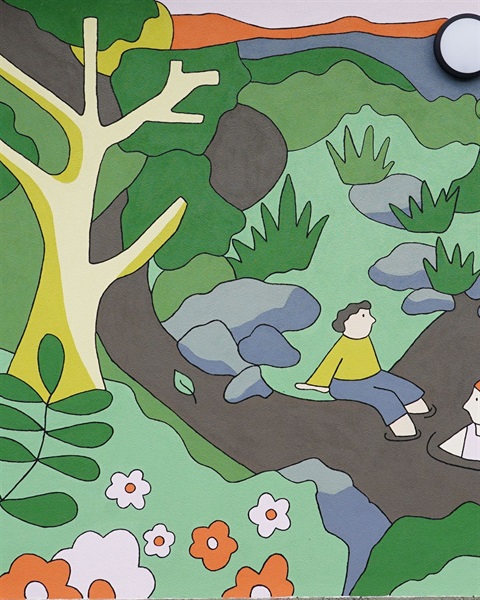 Mural depicting nature