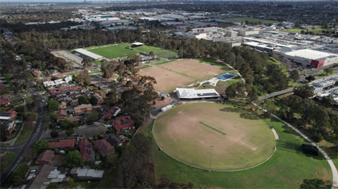 Aerial view of Olympic Park