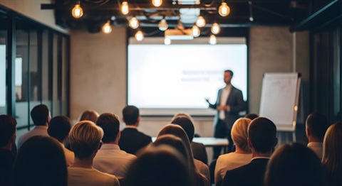 Social enterprise live pitch session with audience