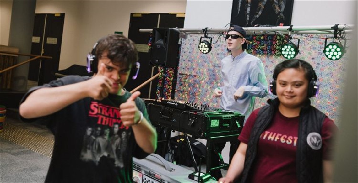 International Day of People with Disability Friends playing music