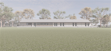 Artist rendition of Chelsworth Park sporting pavilion B