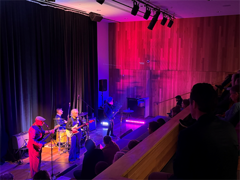 Band performing on stage