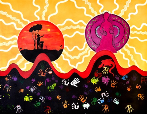 Visual artwork celebrating First Nations culture.